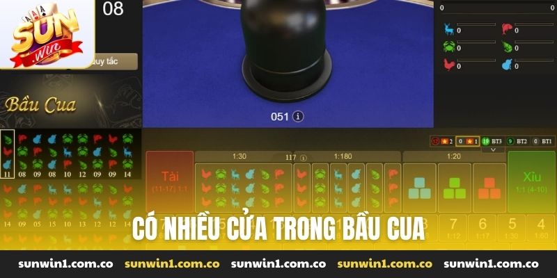 Có nhiều cửa trong bầu cua